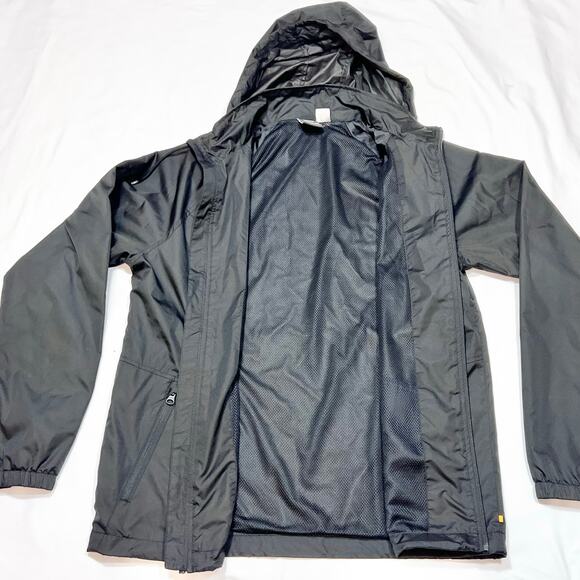 Quicksilver Windbreaker Jacket Waterman Men Medium Full-Zip Hoodie Black Used - Picture 3 of 11